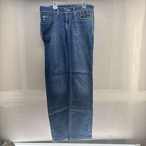 Cruel by Cinch Embroidered Denim Blake Woman Stretch Bootcut Jeans 27/3XL NWOT - Picture 1 of 10